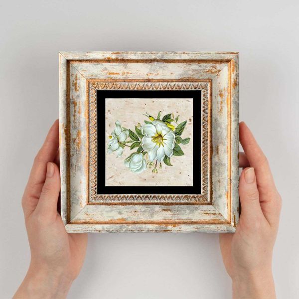 Tableau décoratif en bois et métal 20 x 20 cm - HANAH HOME