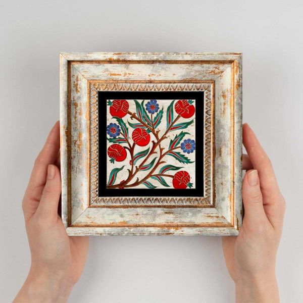 Tableau décoratif en bois et métal 20 x 20 cm - HANAH HOME