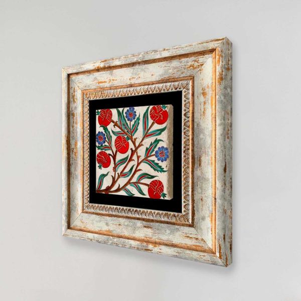 Tableau décoratif en bois et métal 20 x 20 cm - ASI-1259