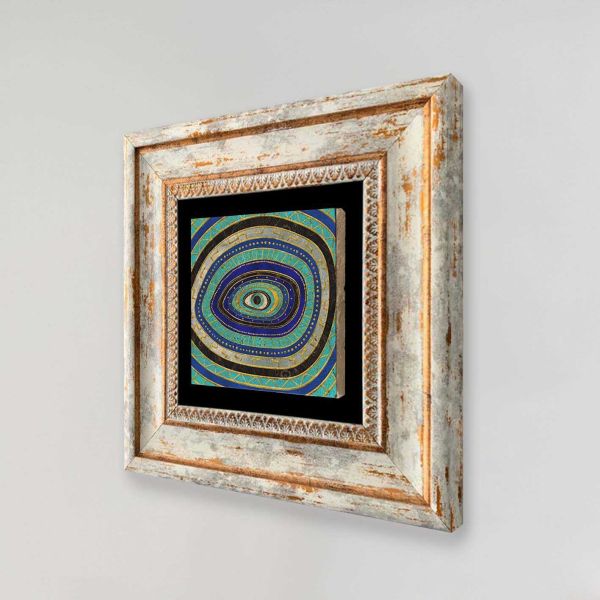 Tableau décoratif en bois et métal 20 x 20 cm - ASI-1257