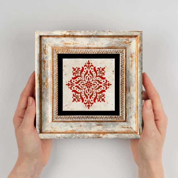 Tableau décoratif en bois et métal 20 x 20 cm - HANAH HOME