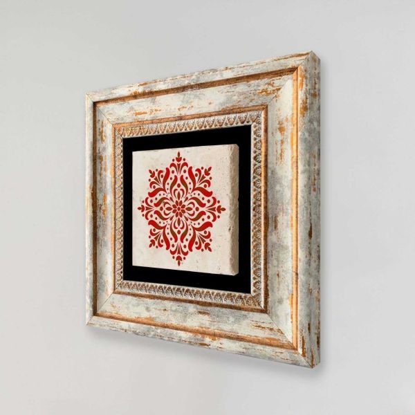 Tableau décoratif en bois et métal 20 x 20 cm - ASI-1264