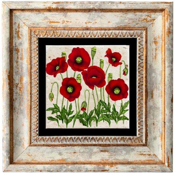 Tableau décoratif en bois et métal 20 x 20 cm