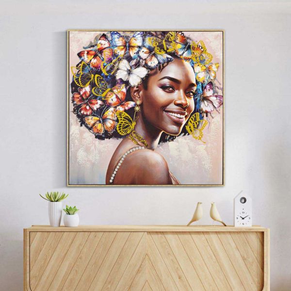 Tableau décoratif en toile Tara 82 x 4.5 x 82 cm - MAURO FERRETTI