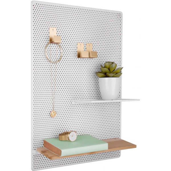 Tableau mémo avec étagère en métal Perky - PRE-0708