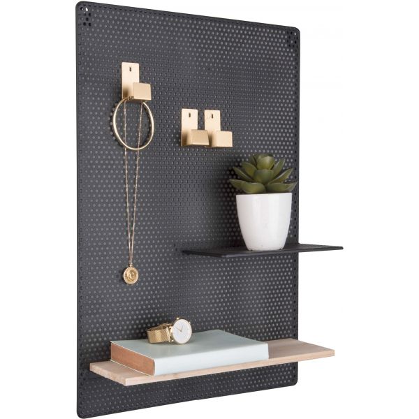 Tableau mémo avec étagère en métal Perky - PRE-0254