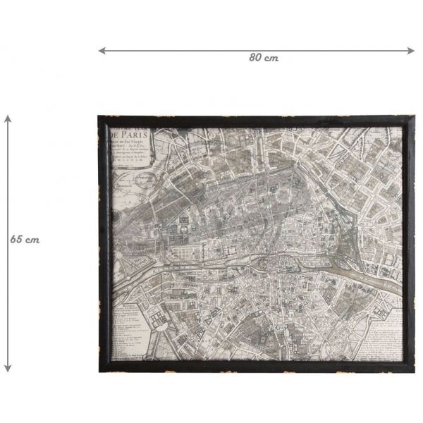 Tableau plan de Paris - AUBRY GASPARD