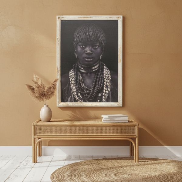 Tableau portrait femme africaine - Noir et blanc - AUBRY GASPARD