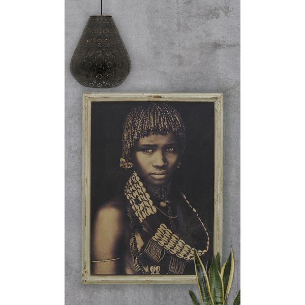 Tableau portrait femme africaine - Noir et blanc - AUBRY GASPARD