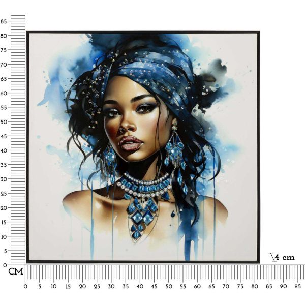 Tableau en toile et métal Altea 82 x 4 x 82 cm - MAU-0328