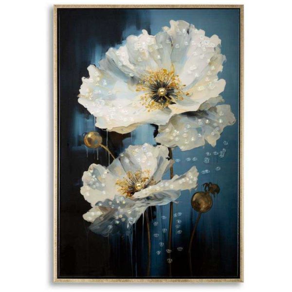 Tableau en toile et métal Bluey 42 x 3.5 x 62 cm