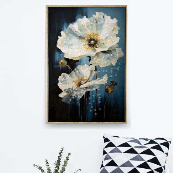 Tableau en toile et métal Bluey 42 x 3.5 x 62 cm - MAURO FERRETTI