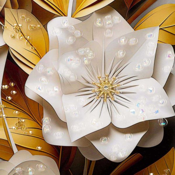 Tableau en toile et métal Flora 42 x 3.5 x 62 cm - 42,90