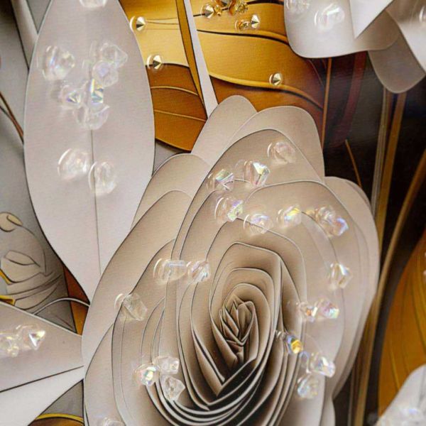Tableau en toile et métal Flora 42 x 3.5 x 62 cm - 5