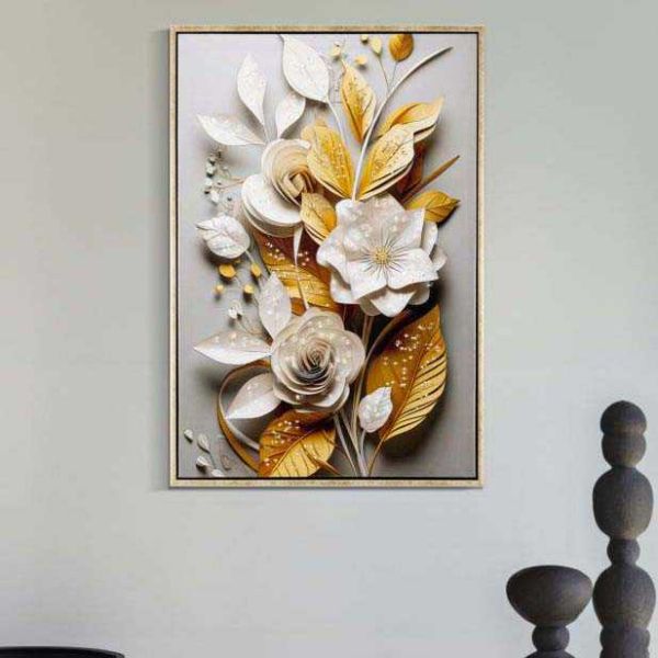 Tableau en toile et métal Flora 42 x 3.5 x 62 cm - MAURO FERRETTI