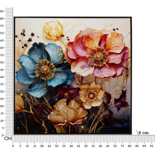 Tableau en toile et métal Narcy 82 x 4 x 82 cm - MAU-0319