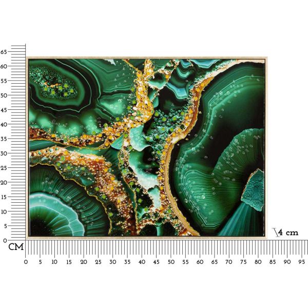 Tableau en toile et métal Smeraldy 82 x 4 x 62 cm - MAU-0324