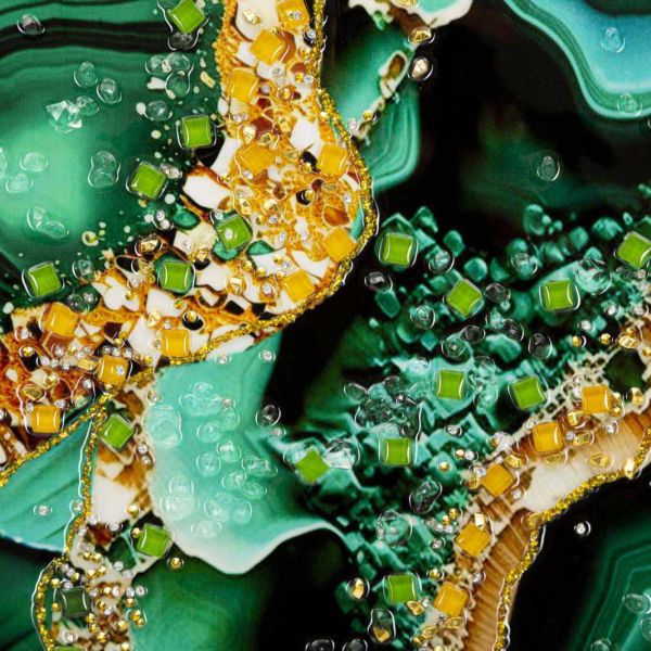 Tableau en toile et métal Smeraldy 82 x 4 x 62 cm - 67,90