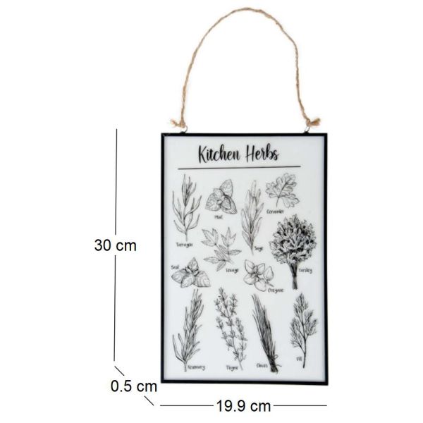 Tableau en verre herbes aromatiques - ESS-1251