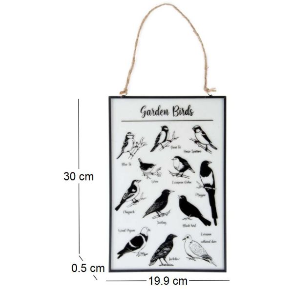 Tableau en verre oiseaux du jardin - ESS-1252