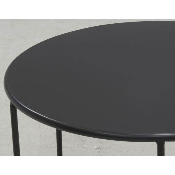 Tables basses en métal teinté noir (Lot de 2) - AUB-4718