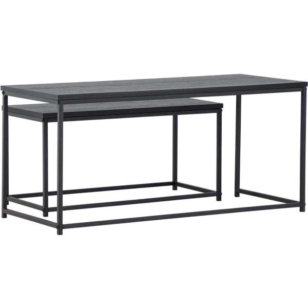 Tables gigognes en MDF et acier Staal