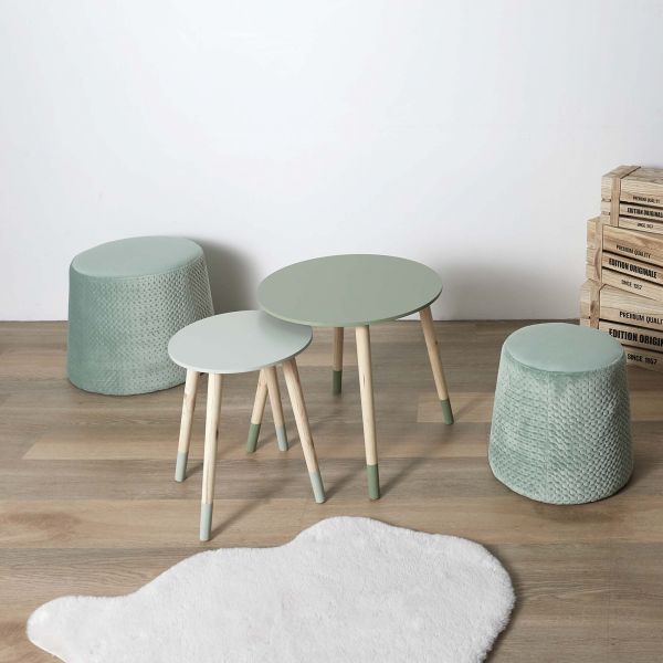 Tables gigognes bicolores Scandi (Lot de 2) - 39,90