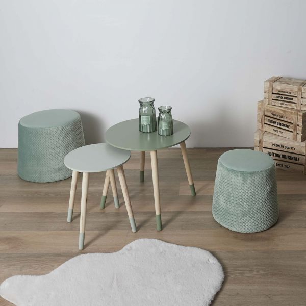 Tables gigognes bicolores Scandi (Lot de 2) - 5