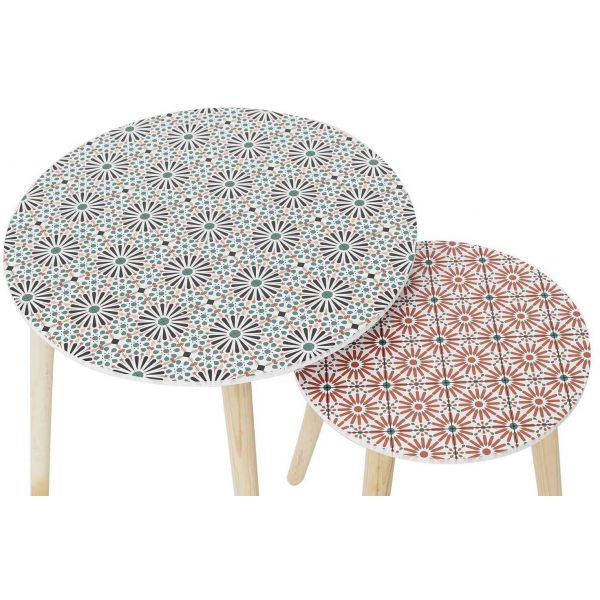 Tables gigognes en bois Patio (Lot de 2) - 8