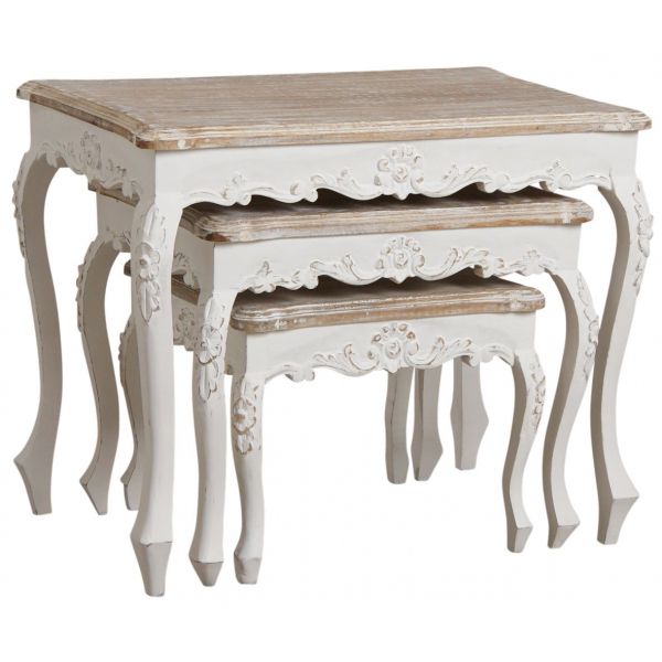 Tables gigognes en manguier blanc (Lot de 3) - AUBRY GASPARD