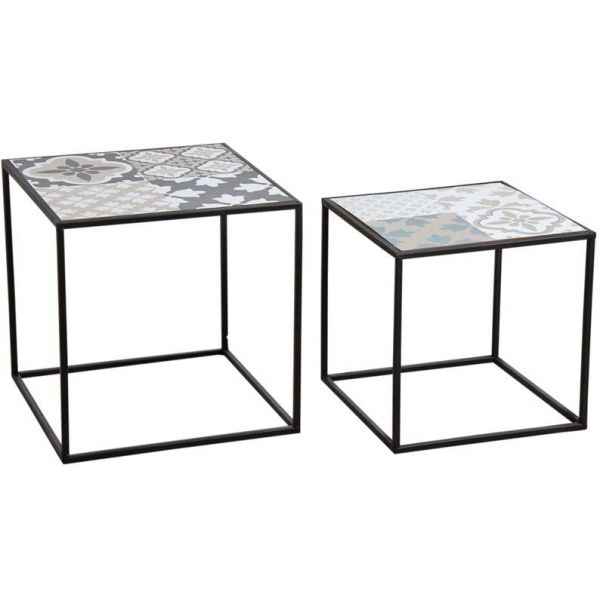 Tables gigognes Mosaïque (Lot de 2)