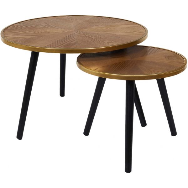 Tables gigognes en pin Felix (Lot de 2)