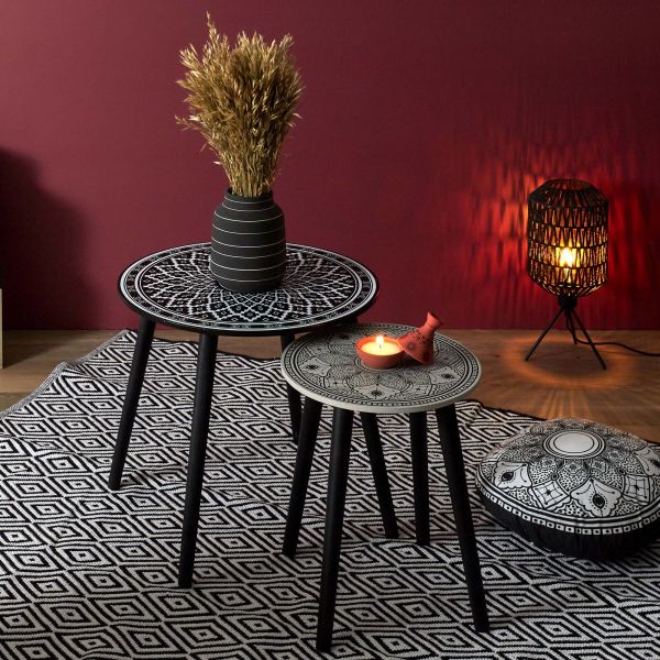 Tables gigognes en pin Mirage (Lot de 2) - THE HOME DECO FACTORY