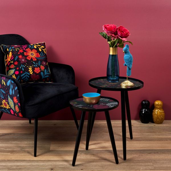 Tables gigognes plateaux imprimés Olga (Lot de 2) - 10