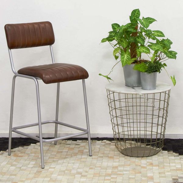 Tables en métal doré antique et marbre (Lot de 2) - AUBRY GASPARD