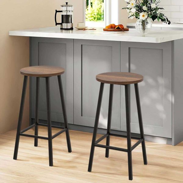 Taboret de bar en aggloméré et métal Mola - 6