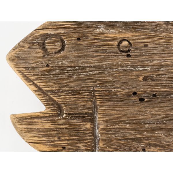 Tabouret Poisson en paulownia recyclé - AUBRY GASPARD