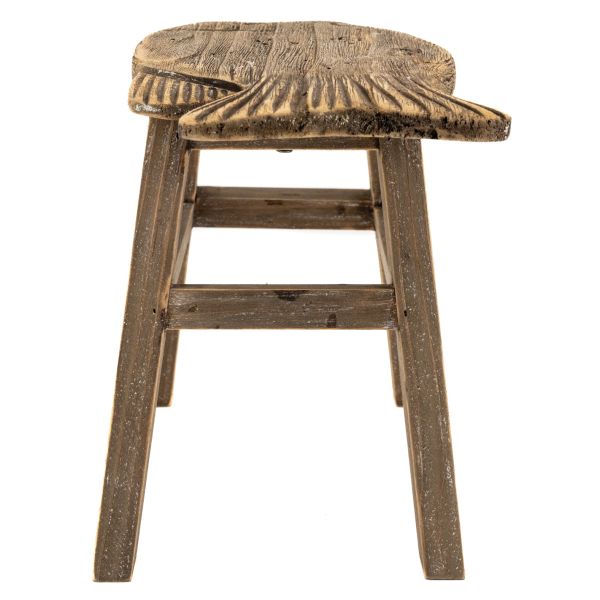 Tabouret Poisson en paulownia recyclé - 29,90