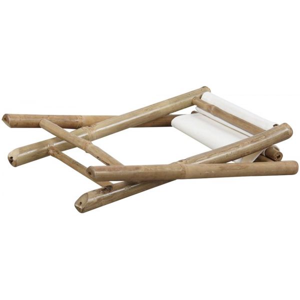 Tabouret pliant en bambou avec assise coton - AUBRY GASPARD