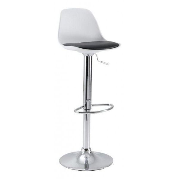 Tabouret de bar Gaëlle blanc (Lot de 2) - 