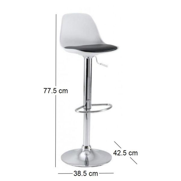 Tabouret de bar Gaëlle blanc (Lot de 2) - 7
