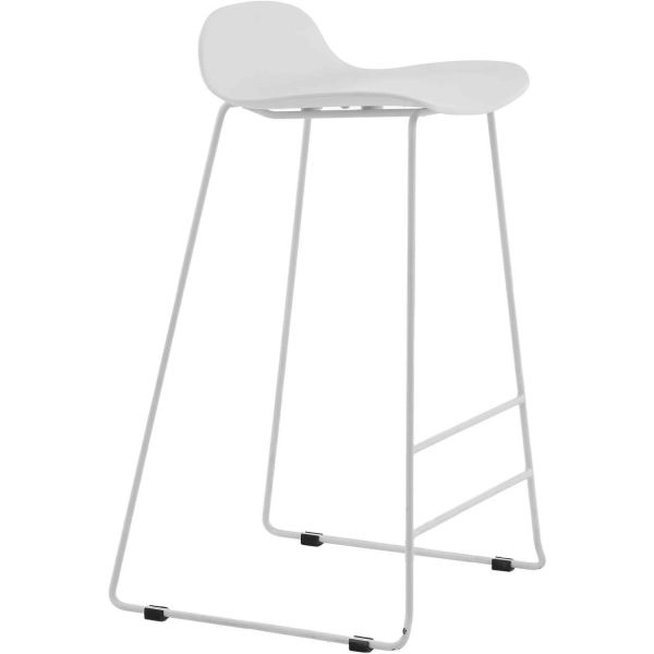 Tabouret de bar en acier et plastique Wave (Lot de 2) - 5