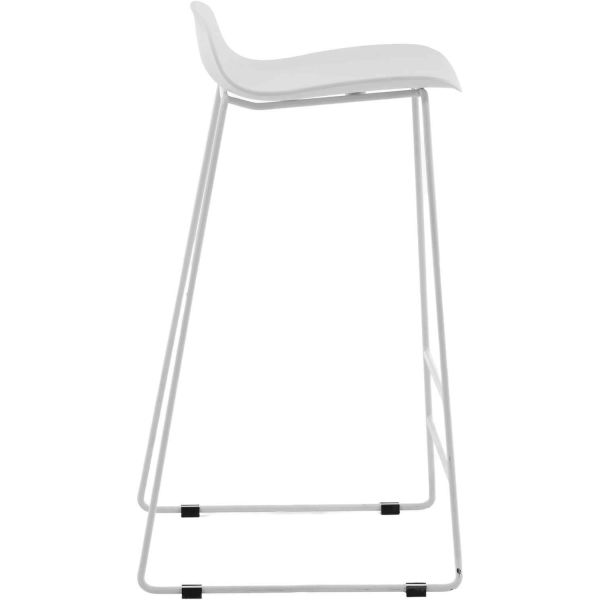 Tabouret de bar en acier et plastique Wave (Lot de 2) - 7