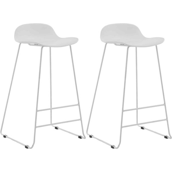 Tabouret de bar en acier et plastique Wave (Lot de 2)