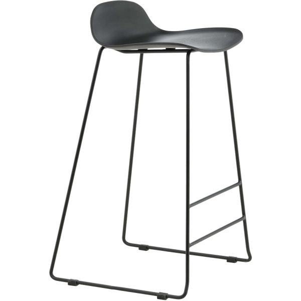 Tabouret de bar en acier et plastique Wave (Lot de 2) - 7