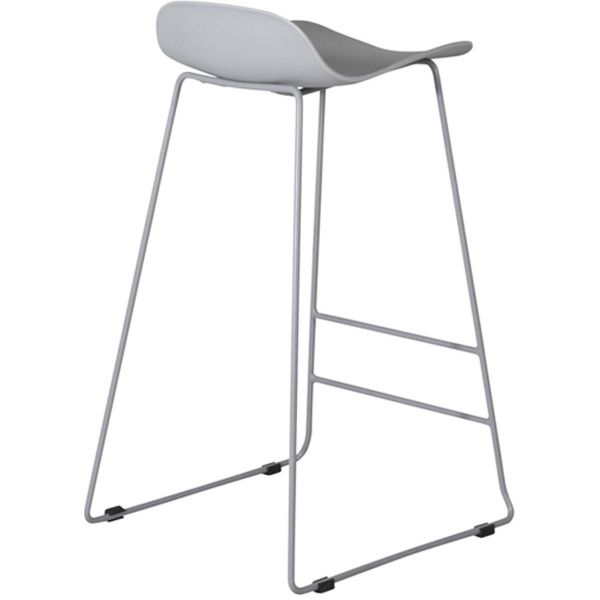 Tabouret de bar en acier et plastique Wave (Lot de 2) - 7