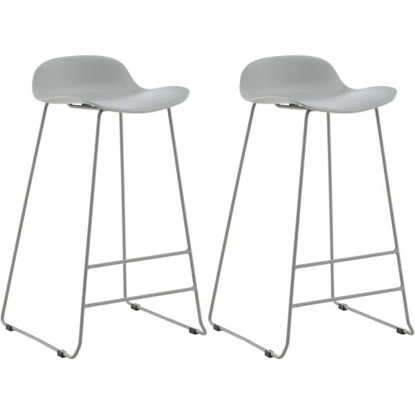 Tabouret de bar en acier et plastique Wave (Lot de 2)