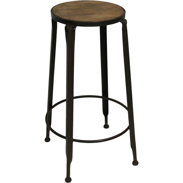 Tabouret de bar assise en bois  Industriel