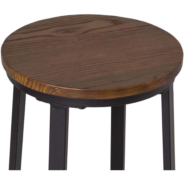 Tabouret de bar assise bois d'orme  75 cm - ANTIC LINE CRéATIONS