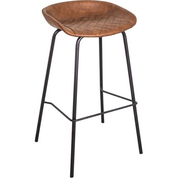 Tabouret de bar assise capitonnée Houston